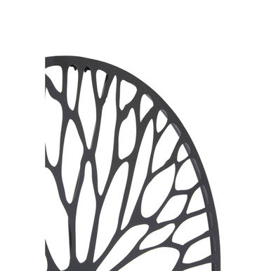 Trento Large Black Metal Floral Design Wall Art