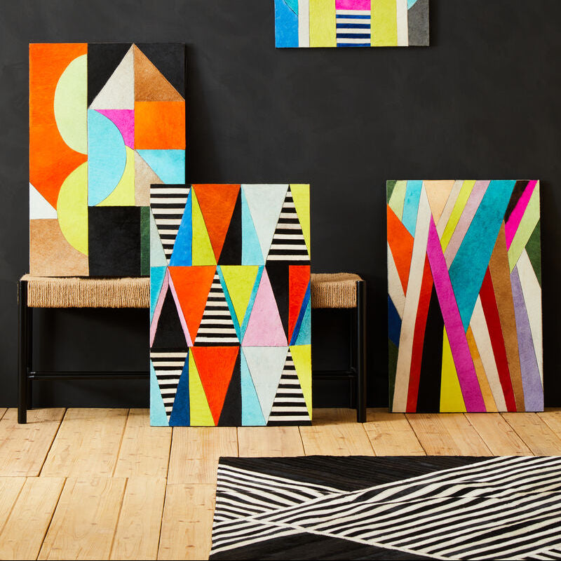 Safira Genuine Leather Abstract Wall Art