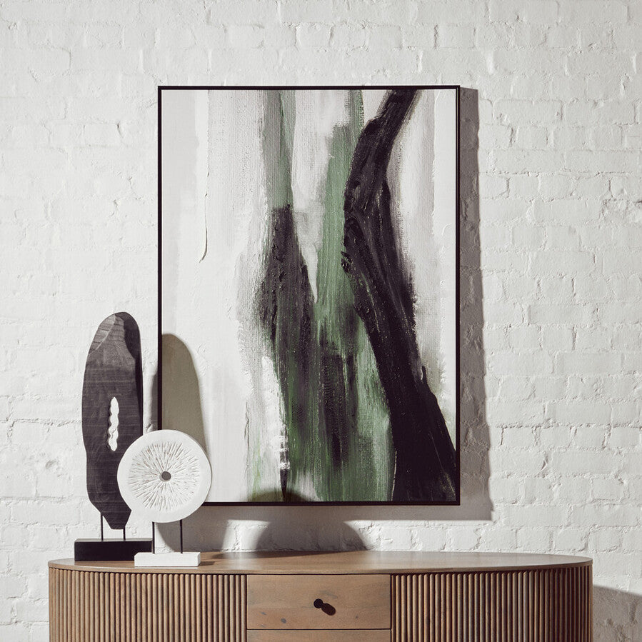 Astratto Green Multi Coloured Abstract Textured Wall Art
