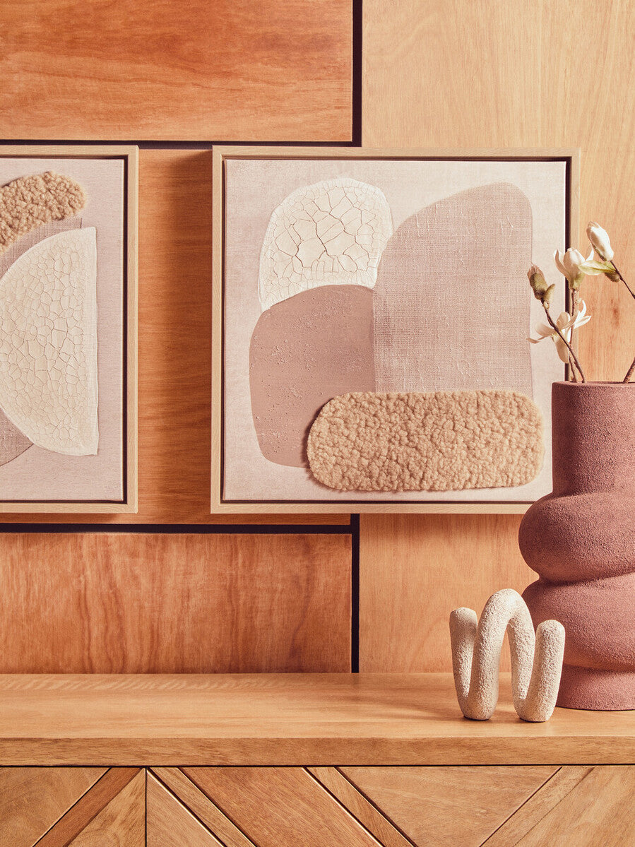 Astratto Set Of 2 Natural Textured Wall Art