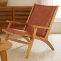 Kendari Brown Leather Chair with Stud Detail