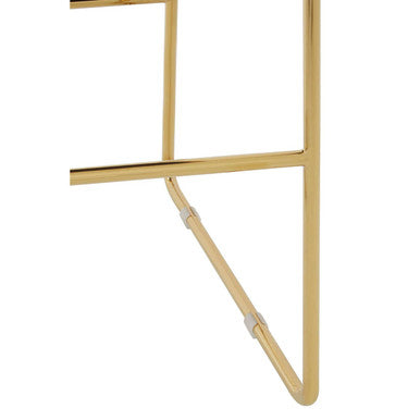 Piermount Mink Velvet And Gold Bar Stool