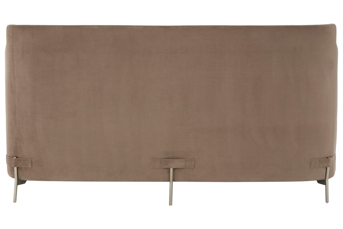 White and Mink 2 Seater Sofa with Metal Base, Piermount