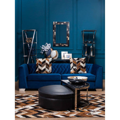 Black Stool and Coffee Table Set with Nesting Design, Piermount