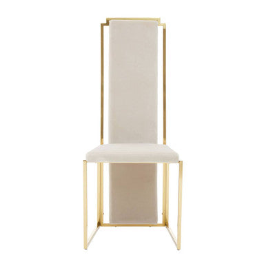 Deana Gold Frame High Back Dining Chair