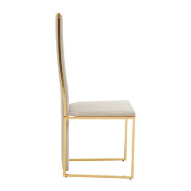 Deana Gold Frame High Back Dining Chair