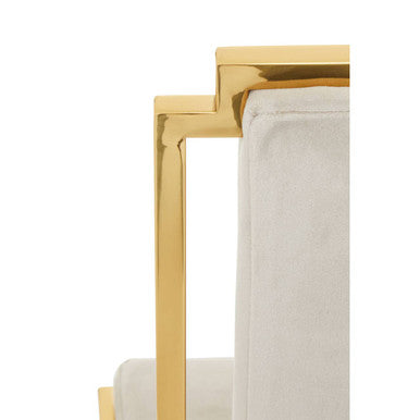 Deana Gold Frame High Back Dining Chair