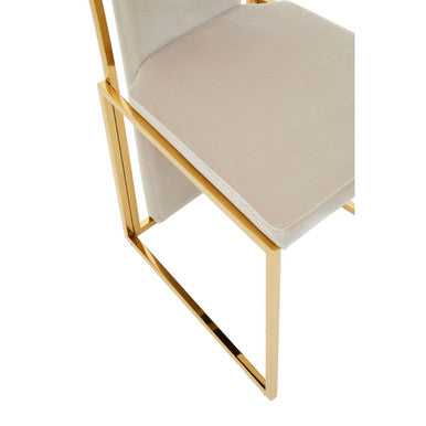 Deana Gold Frame High Back Dining Chair