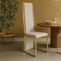 Gold Frame High Back Dining Chair | Deana