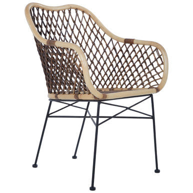 Manado Natural Rattan Chair with Open Weave Design