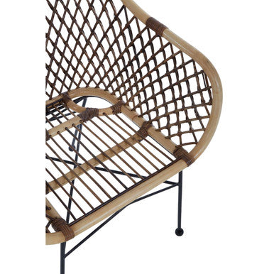 Manado Natural Rattan Chair with Open Weave Design