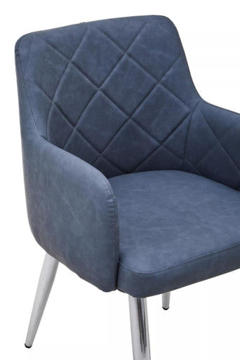 Tamzin Dark Grey And Chrome Dining Chair
