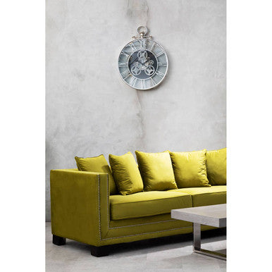 3 Seater Moss Velvet Sofa, Sofia