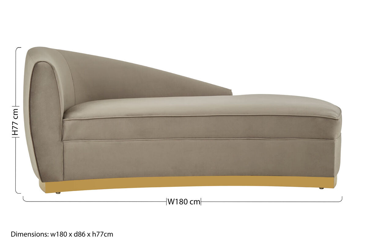 Batix Grey Left Arm Chaise Longue