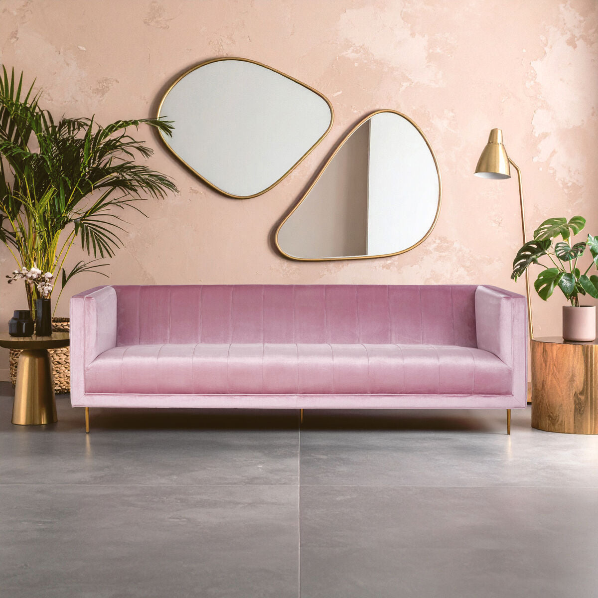 3 Seater Pink Sofa, Otylia