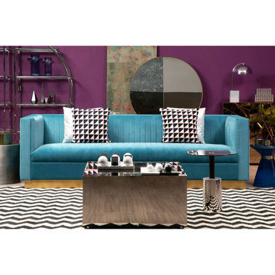 3 Seater Light Blue Sofa, Opal