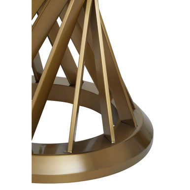 Black Glass Top and Gold Hourglass Base Dining Table, Anzio