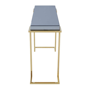 Mirrored Console Table in Gold and Grey Finish, Kaso