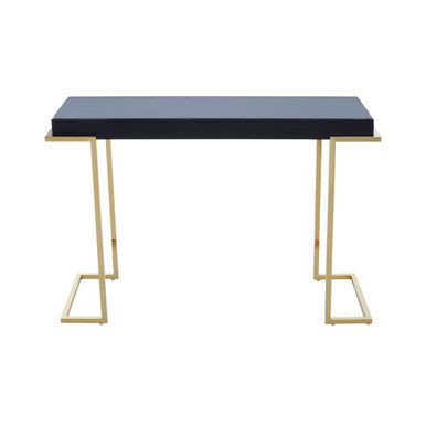 Mirrored Console Table in Gold and Grey Finish, Kaso