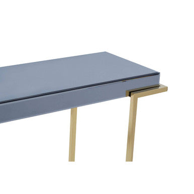Mirrored Console Table in Gold and Grey Finish, Kaso