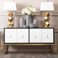 Black and White Four Door Sideboard | Dumas