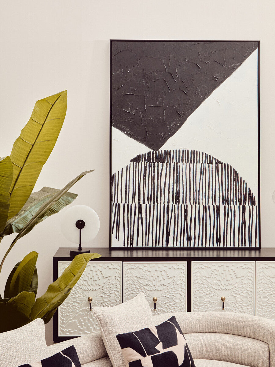 Black and White Four Door Sideboard | Dumas