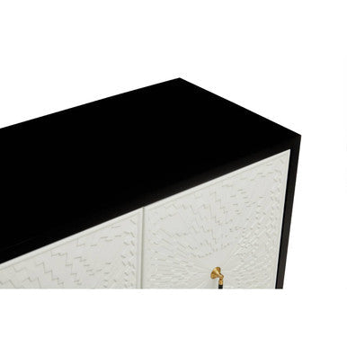 Black and White Four Door Sideboard | Dumas