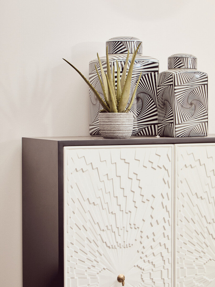 Dumas Black and White Two Door Cabinet