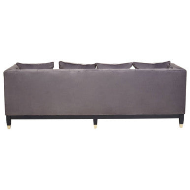 3 Seater Viola Pirate Grey Fabric Sofa, Sefira