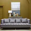 3 Seater Viola Pirate Grey Fabric Sofa | Sefira