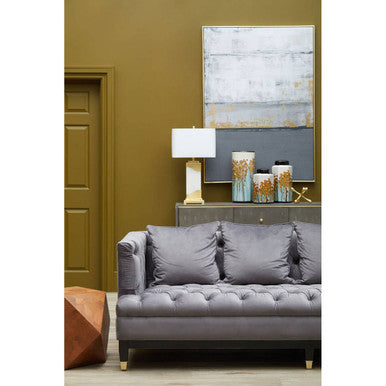 3 Seater Viola Pirate Grey Fabric Sofa, Sefira