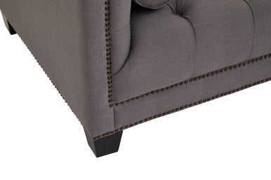 3 Seater Grey Fabric Sofa, Surina