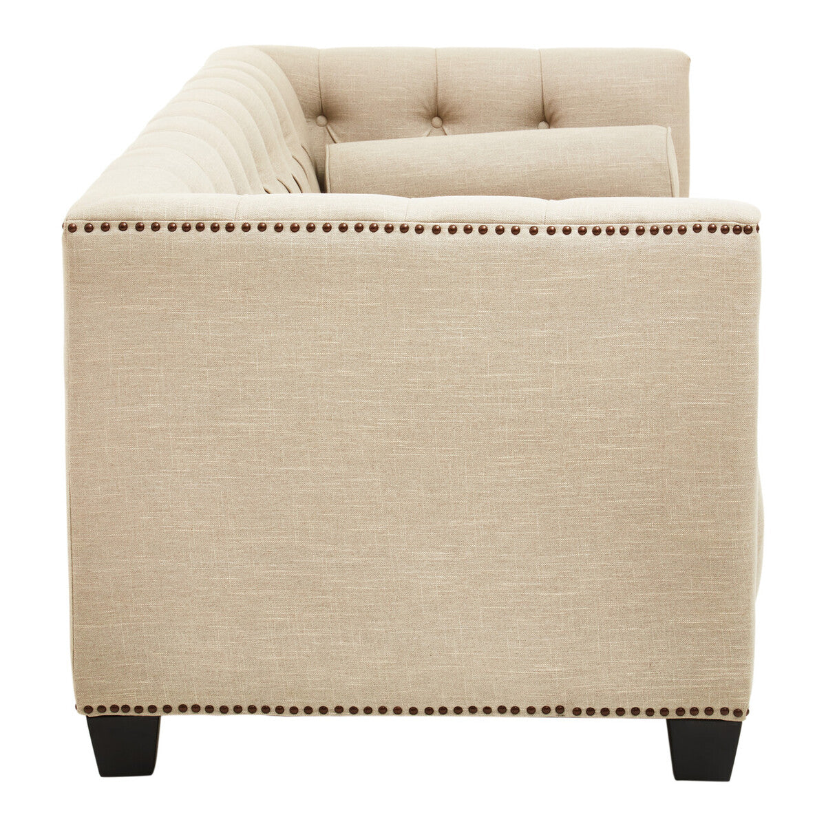 3 Seater Stone Fabric Sofa, Surina