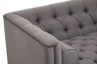 2 Seater Grey Fabric Sofa, Surina