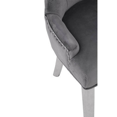 Grey Velvet Dining Chair | Richmond