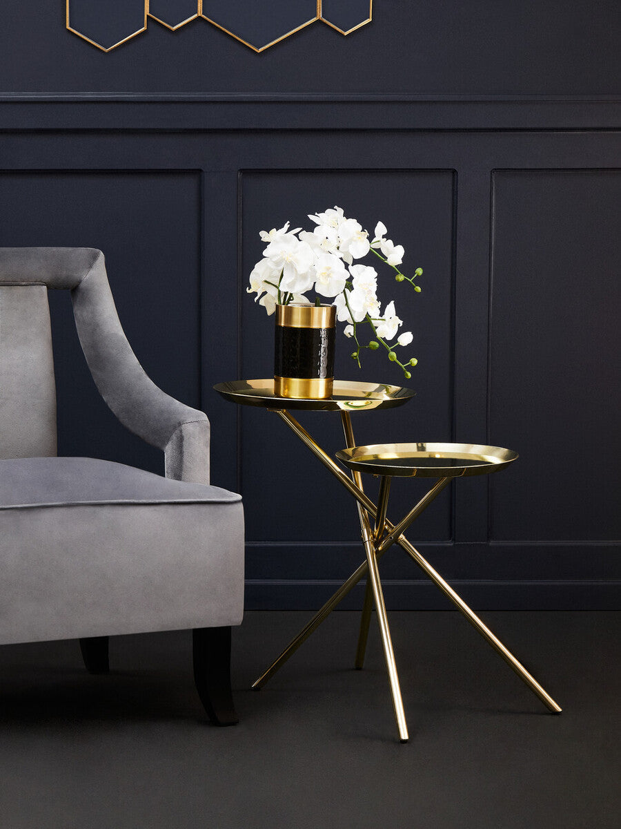 Faye Grey Velvet Chair with Wooden Legs