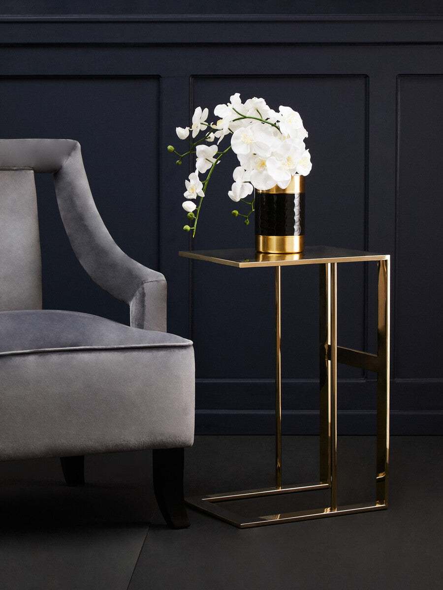 Faye Grey Velvet Chair with Wooden Legs