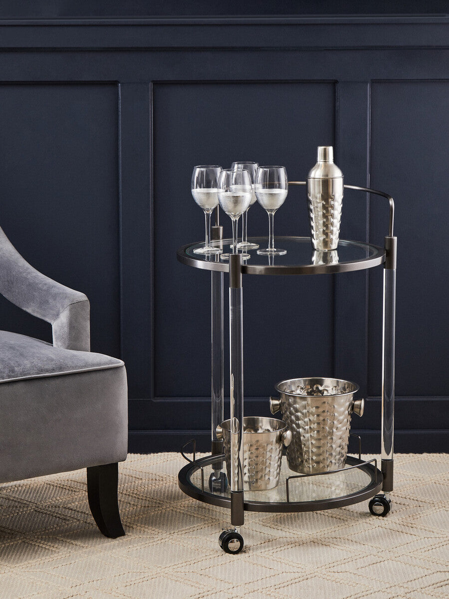 Faye Grey Velvet Chair with Wooden Legs