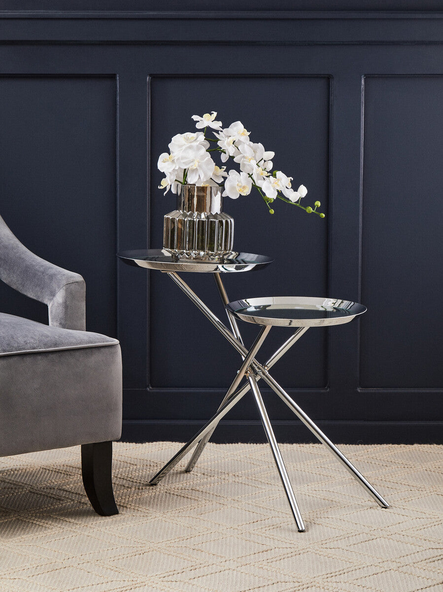 Faye Grey Velvet Chair with Wooden Legs