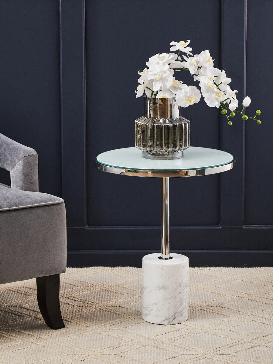 Faye Grey Velvet Chair with Wooden Legs
