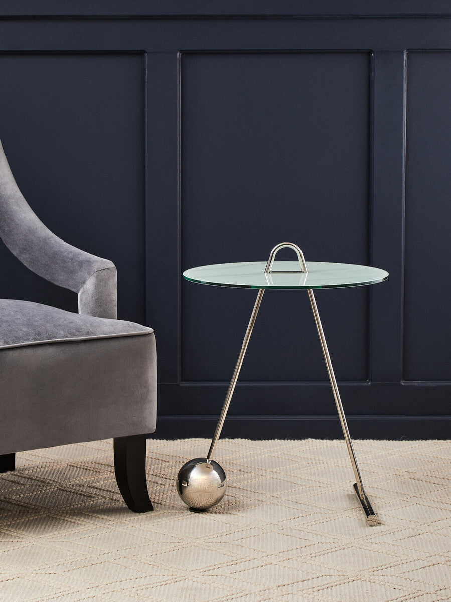 Faye Grey Velvet Chair with Wooden Legs