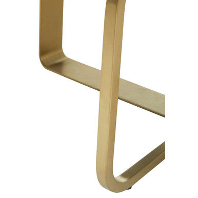 Black and Grey Square Coffee Table with Brushed Gold Base, Lena