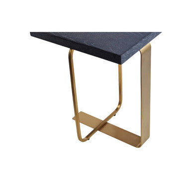 Grey Veined Effect Oak Veneer Top Round Side Table with Metallic Stainless Steel Wireframe Base, Lena