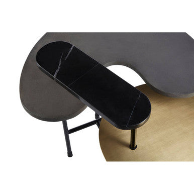 Layered Tops Grey and Black Coffee Table, Serrano