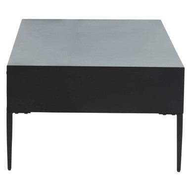 Recycled Pine Wood Grey and White Rectangular Coffee Table with Drawers, Luxor