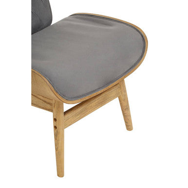 Vinsi Dark Grey Velvet Wingback Chair with Button Tufting
