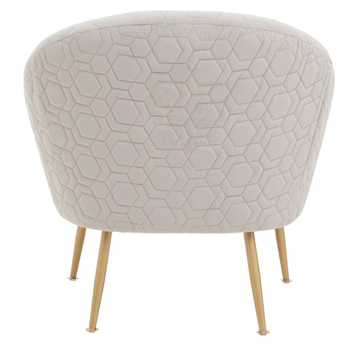 Tania Natural Wood and Metal Occasional Chair with Curved Back