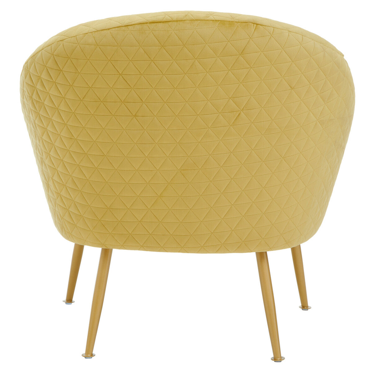 Tania Gold Velvet Occasional Chair with Curved Back