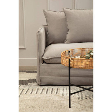 3 Seater Grey Sofa, Antibes