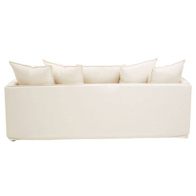 Antibes Cream Linen 3 Seater Sofa with Linear Detail